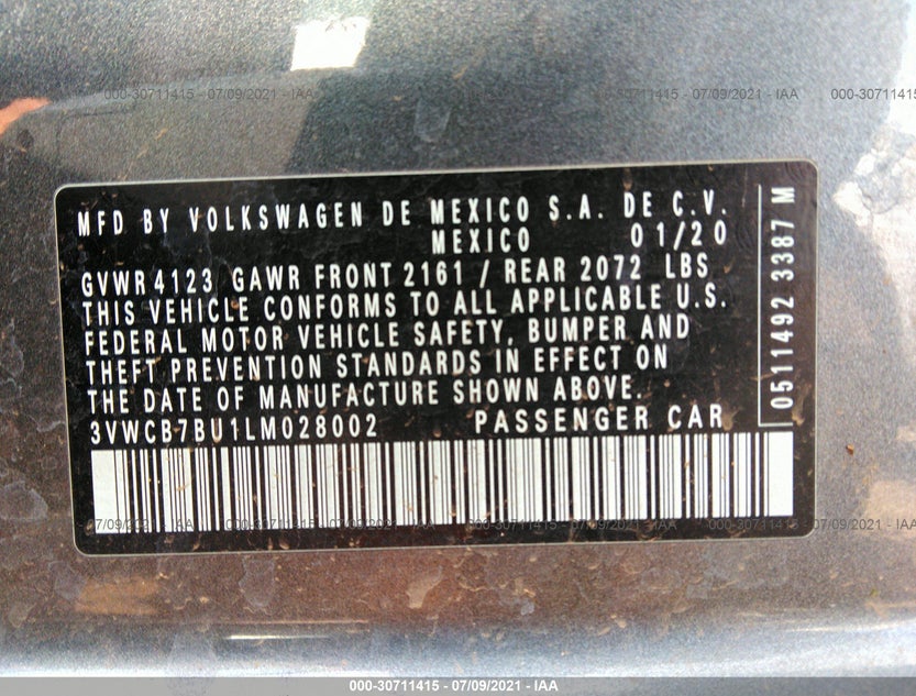 3VWCB7BU1LM028002