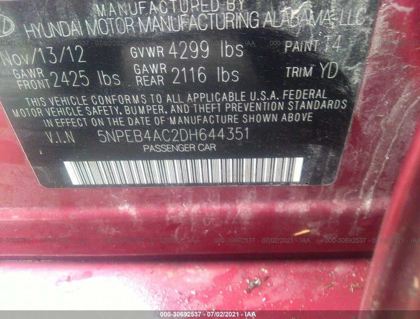 5NPEB4AC2DH644351