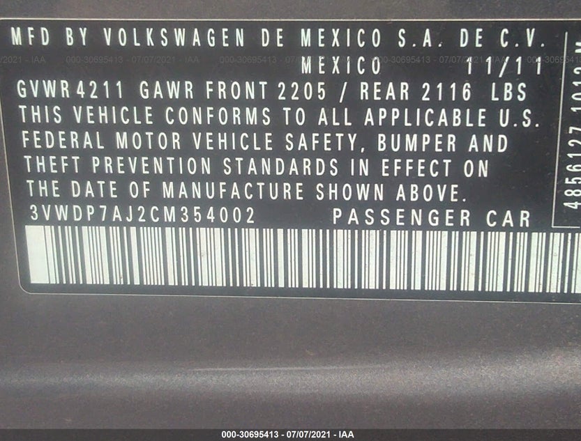 3VWDP7AJ2CM354002
