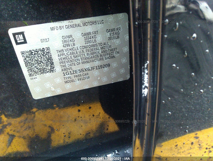 1G1ZE5SX6JF119209
