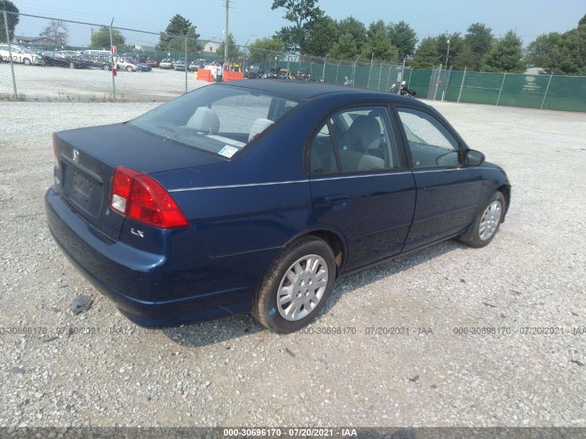 2004 Honda Civic Lx VIN: 1HGES165X4L022862 Lot: 30696170