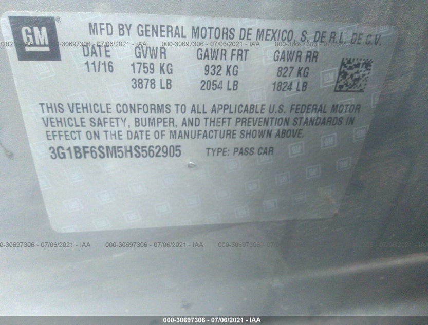 3G1BF6SM5HS562905