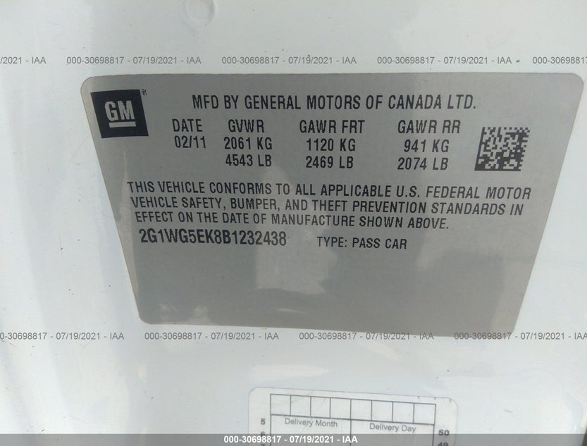 2G1WG5EK8B1232438