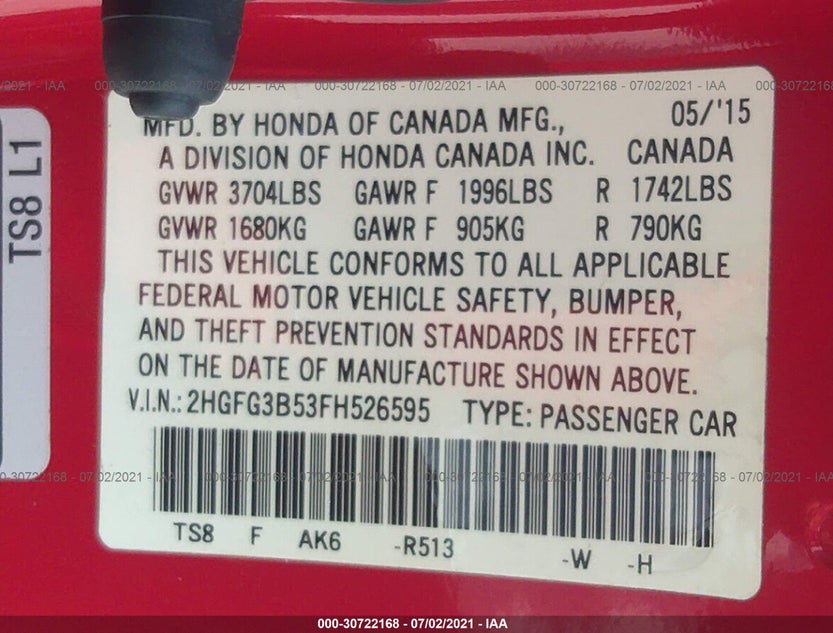 2HGFG3B53FH526595