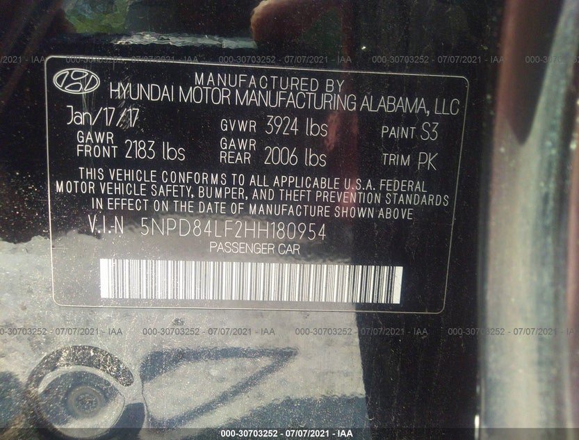 5NPD84LF2HH180954