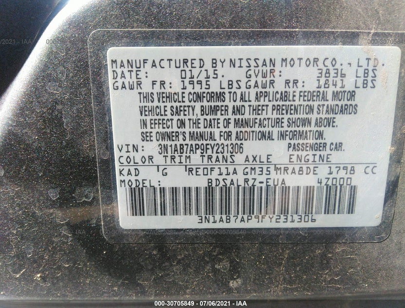 3N1AB7AP9FY231306