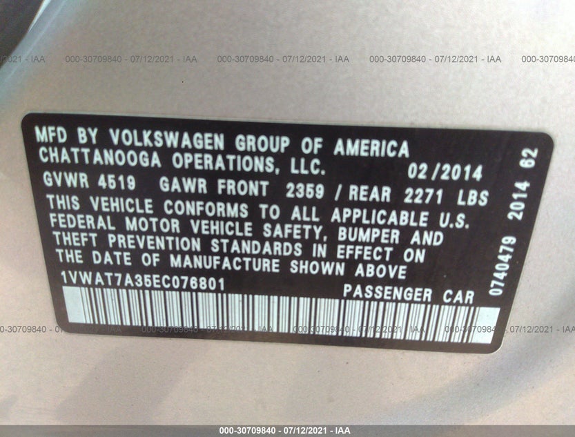 1VWAT7A35EC076801
