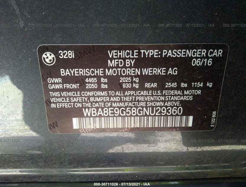WBA8E9G58GNU29360