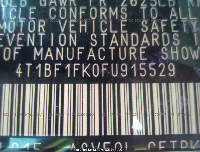 4T1BF1FK0FU915529