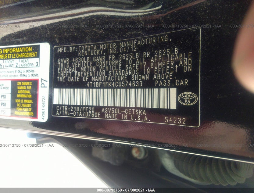4T1BF1FK4CU574633