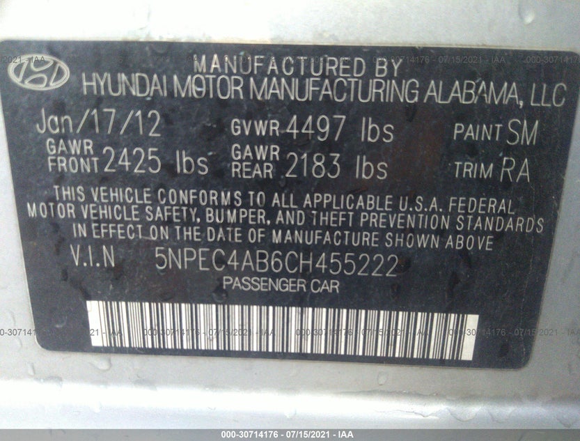 5NPEC4AB6CH455222
