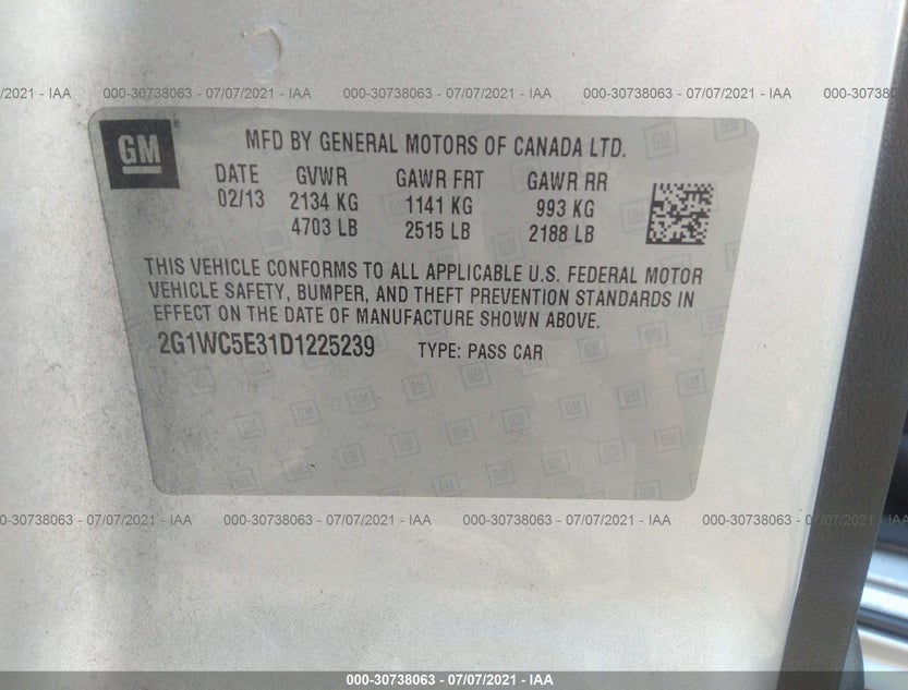 2G1WC5E31D1225239
