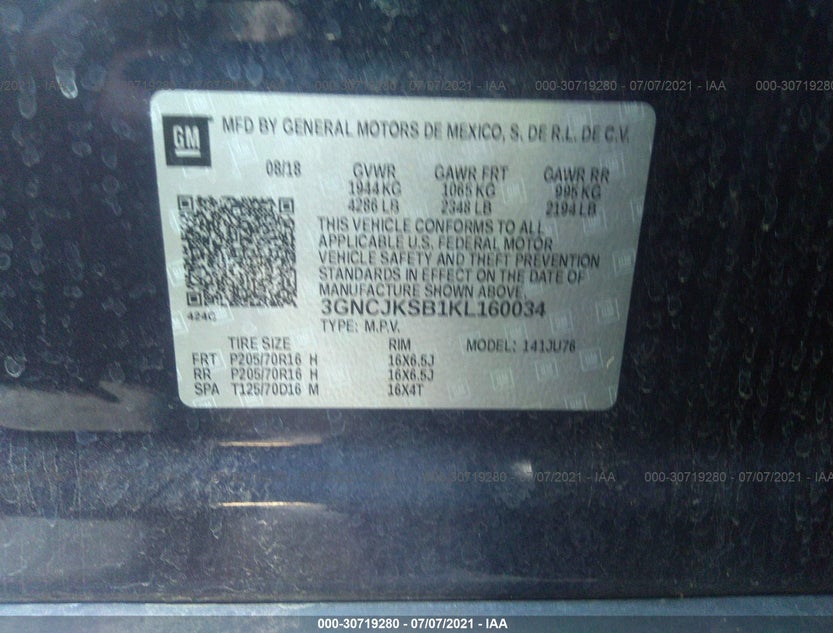 3GNCJKSB1KL160034