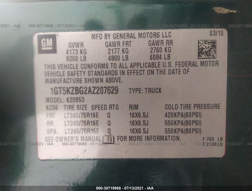 1GT5KZBG2AZ207629