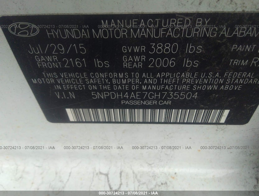 5NPDH4AE7GH735504