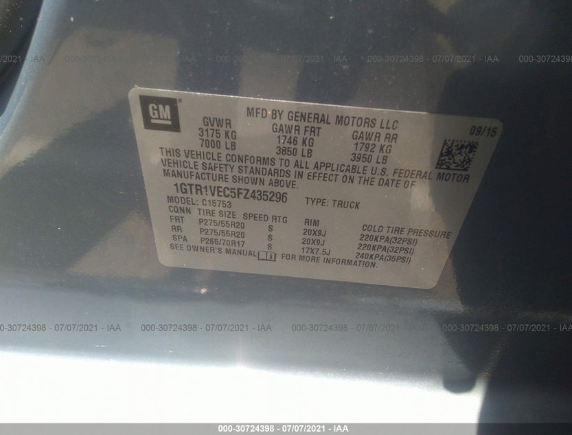 1GTR1VEC5FZ435296