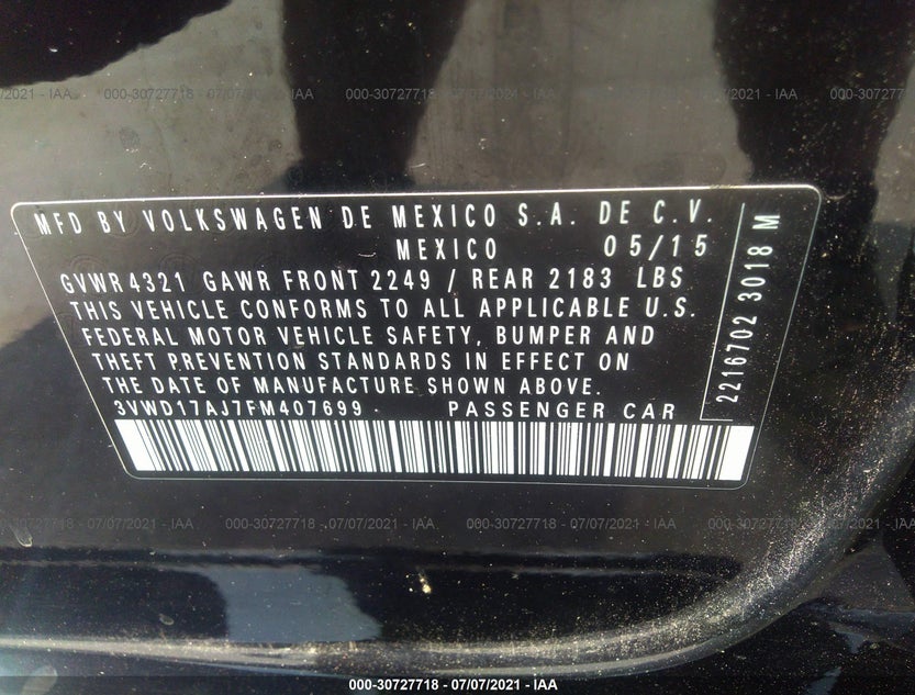 3VWD17AJ7FM407699