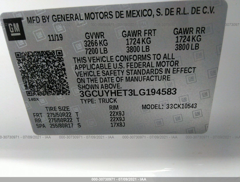 3GCUYHET3LG194583
