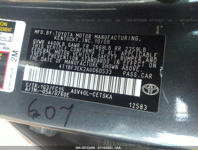 4T1BF3EK2AU060533
