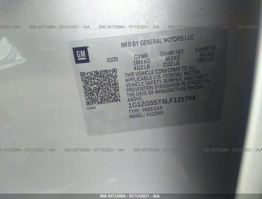 1G1ZG5ST6LF121794