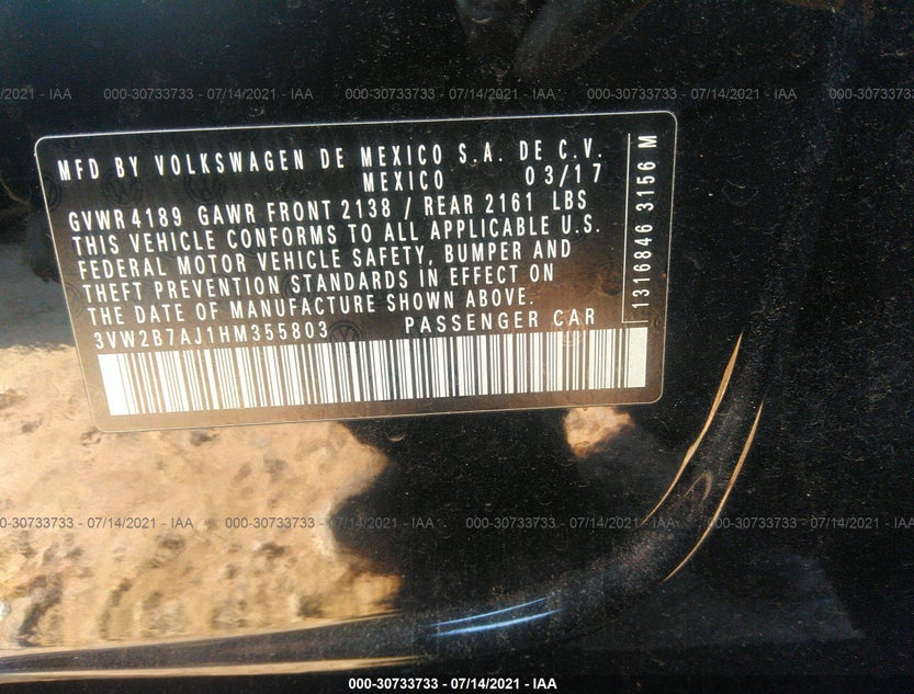 3VW2B7AJ1HM355803
