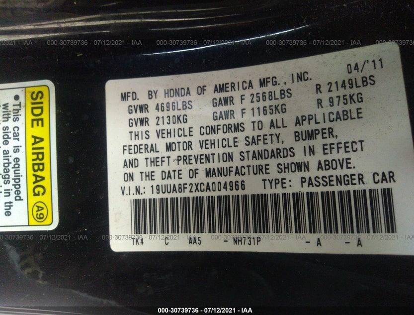 19UUA8F2XCA004966