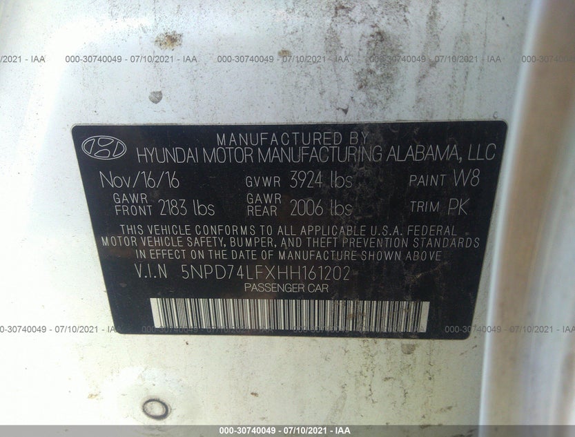 5NPD74LFXHH161202