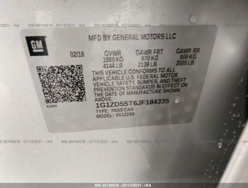 1G1ZD5ST6JF184335