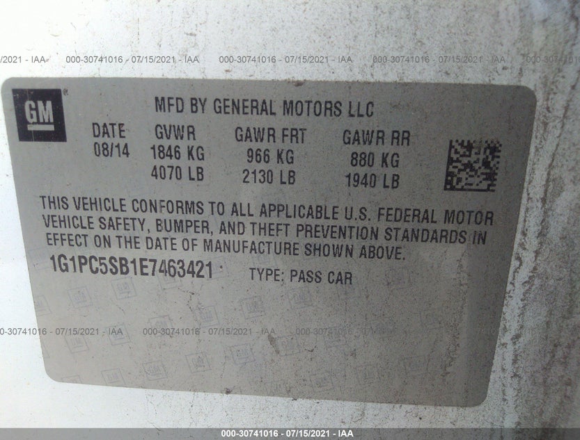 1G1PC5SB1E7463421