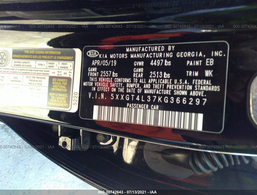 5XXGT4L37KG366297
