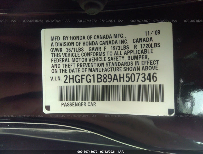 2HGFG1B89AH507346