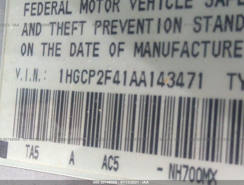1HGCP2F41AA143471
