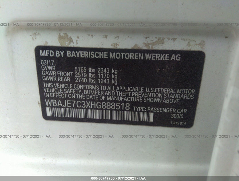 WBAJE7C3XHG888518