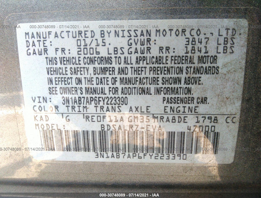 3N1AB7AP6FY223390
