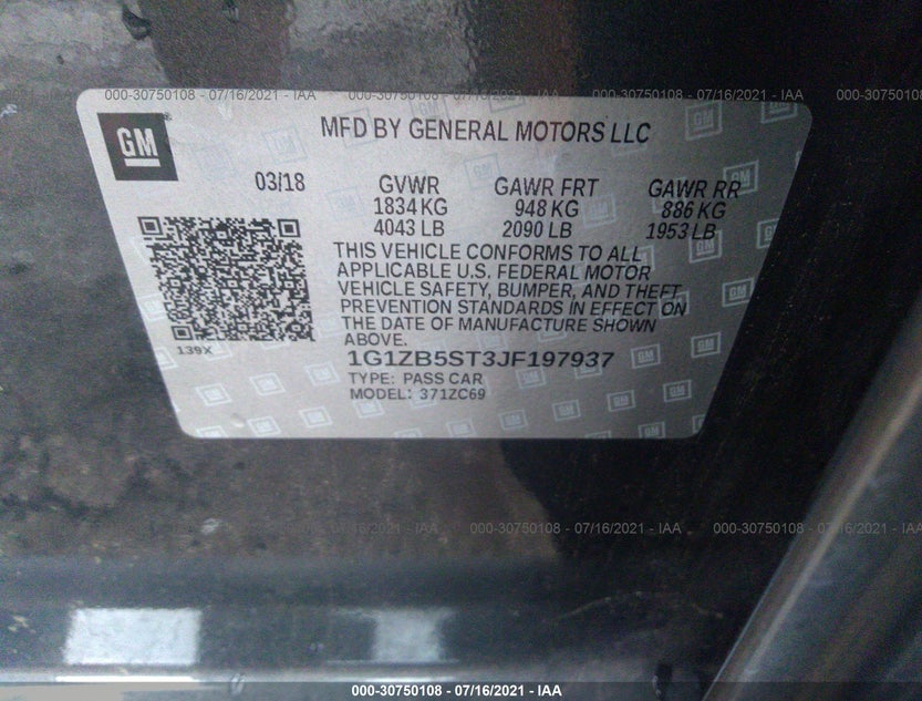 1G1ZB5ST3JF197937