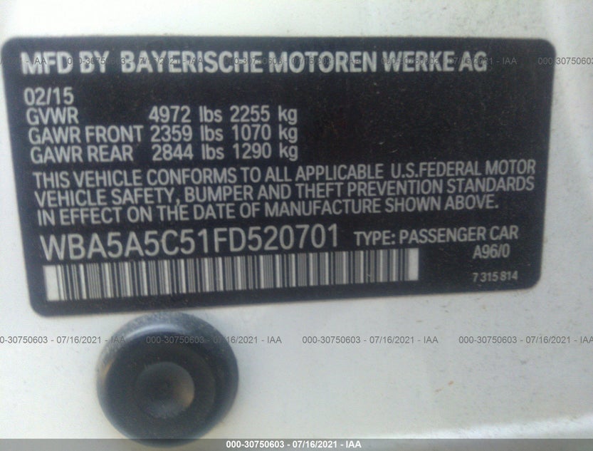 WBA5A5C51FD520701