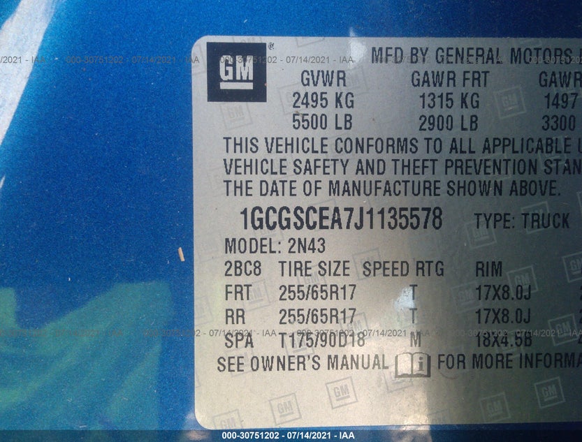 1GCGSCEA7J1135578