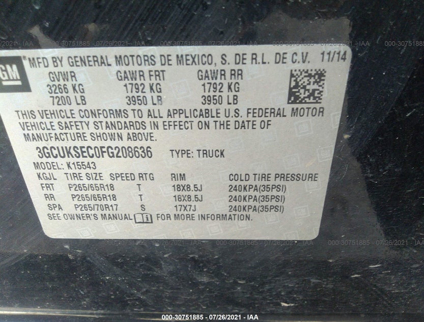 3GCUKSEC0FG208636