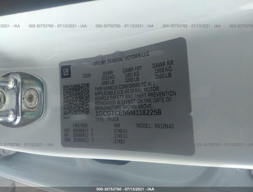 1GCGTCEN9M1182258