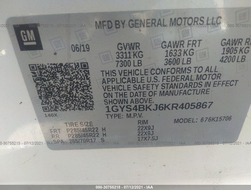 1GYS4BKJ6KR405867