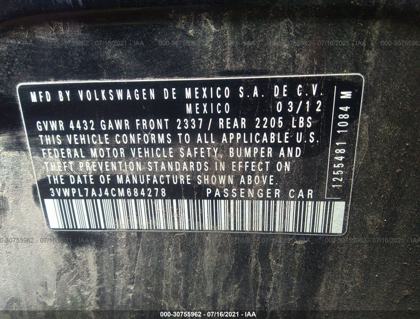 3VWPL7AJ4CM684278
