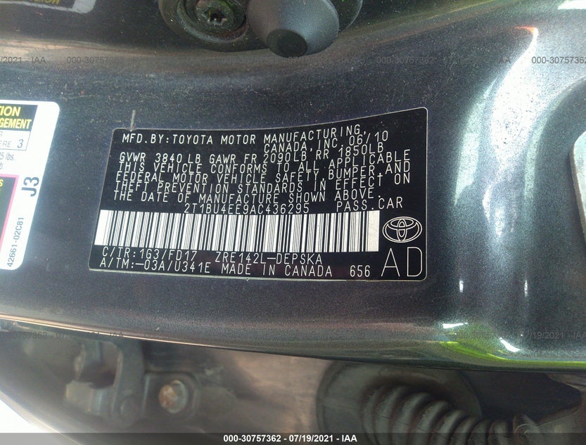 2T1BU4EE9AC436295