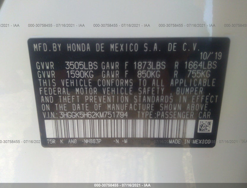 3HGGK5H62KM751794