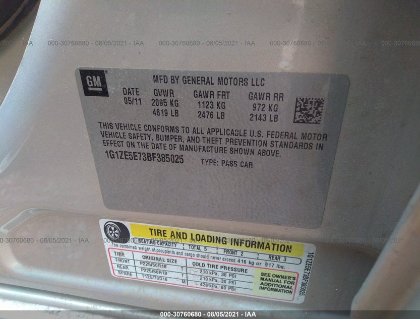 1G1ZE5E73BF385025