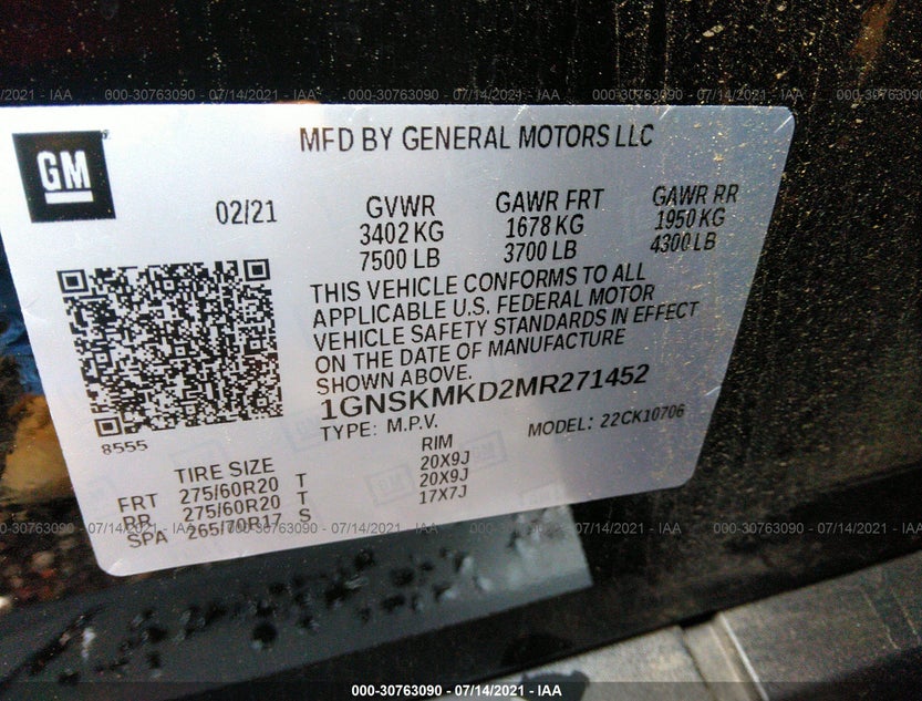1GNSKMKD2MR271452