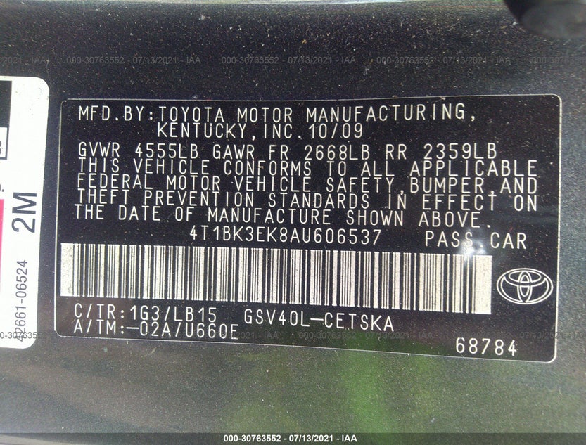 4T1BK3EK8AU606537