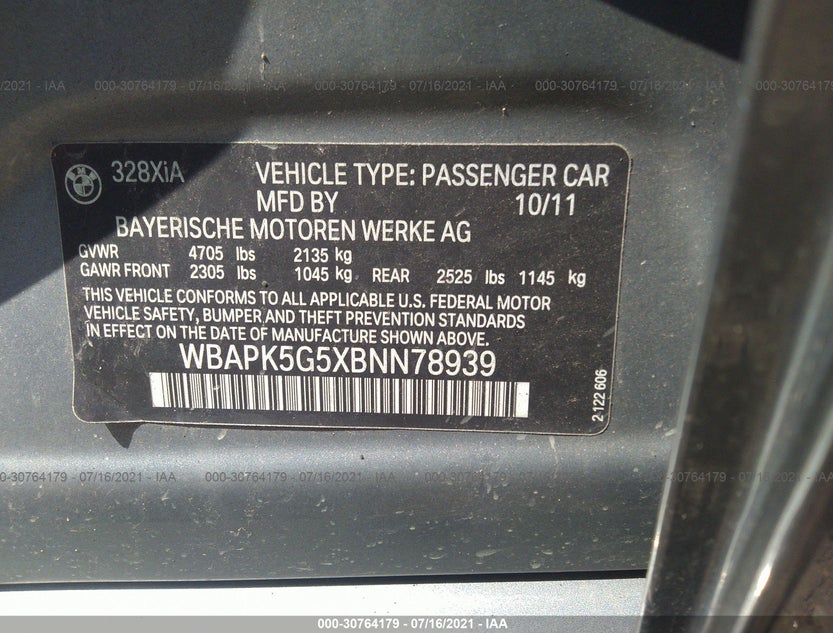 WBAPK5G5XBNN78939