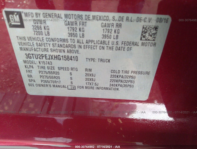 3GTU2PEJXHG158410