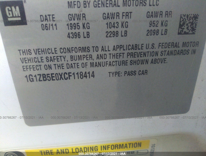 1G1ZB5E0XCF118414
