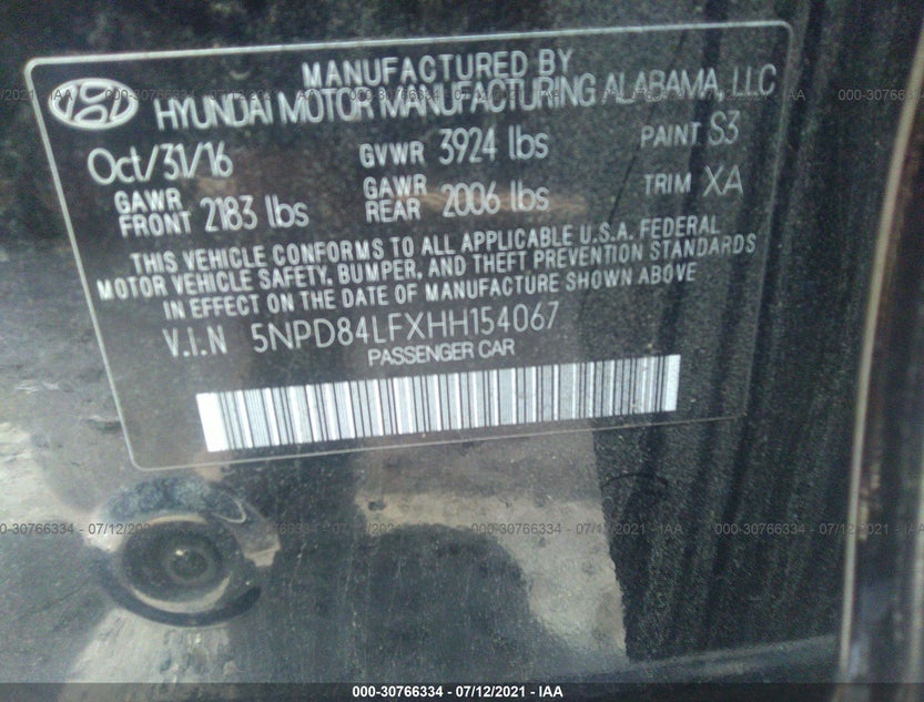 5NPD84LFXHH154067